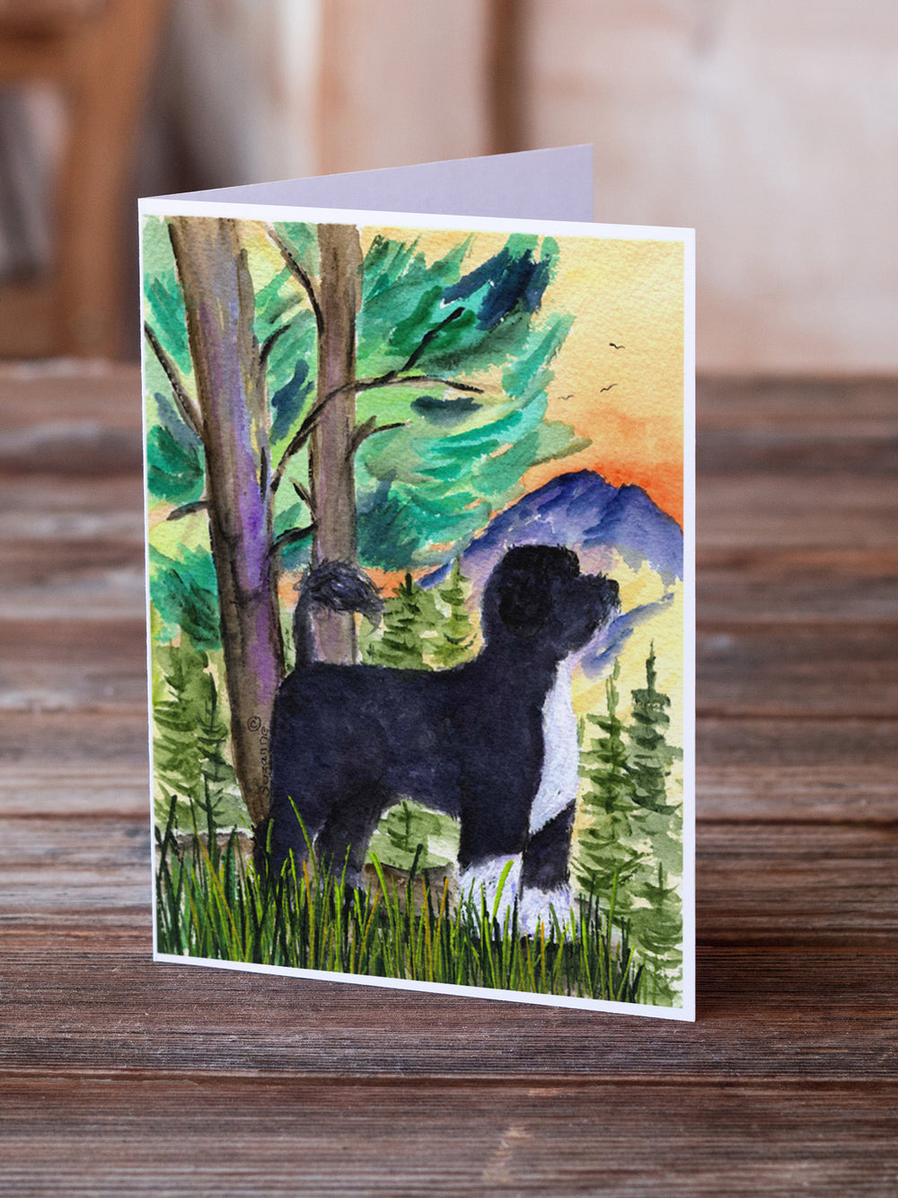 Portuguese Water Dog Greeting Cards and Envelopes Pack of 8 Image 2