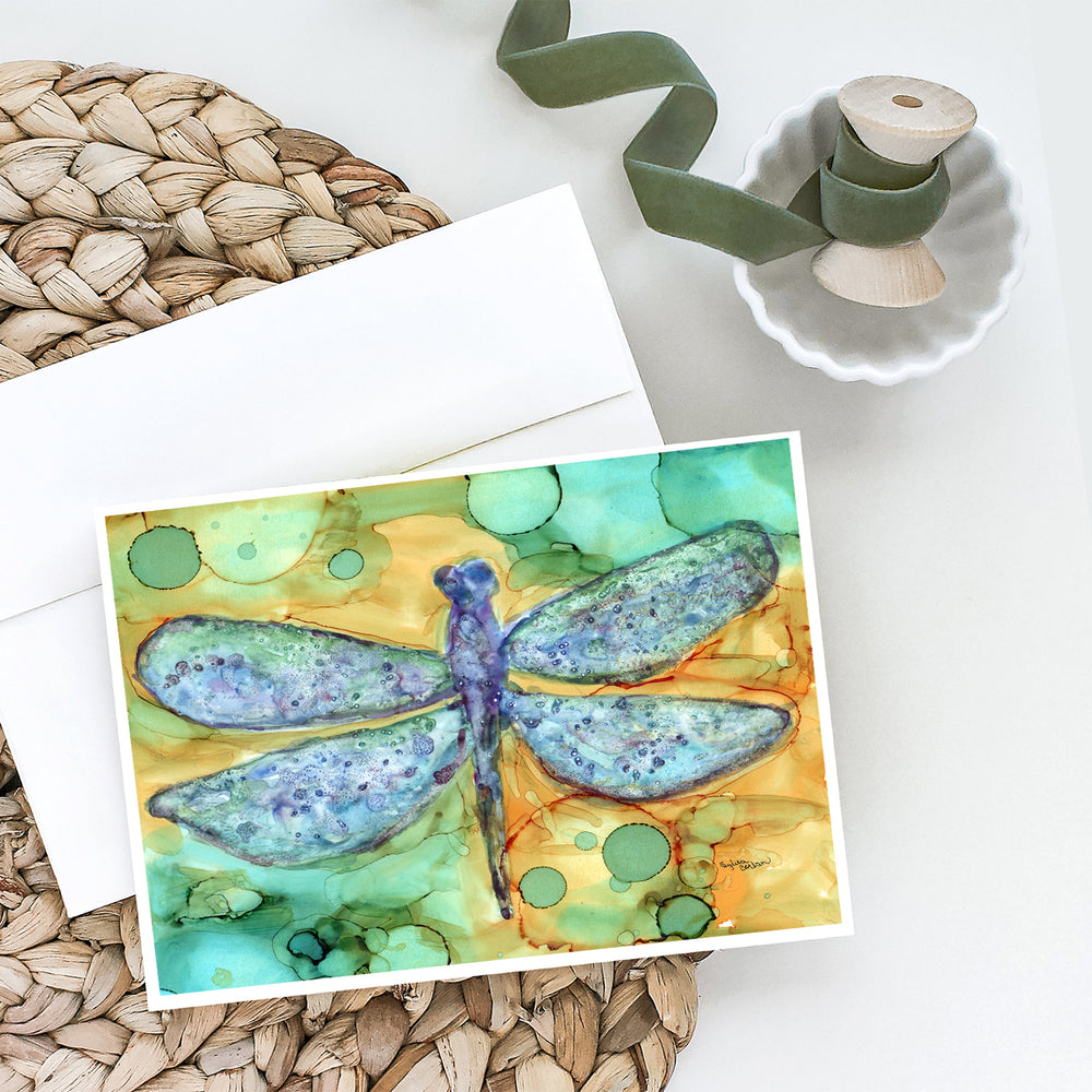 Abstract Dragonfly Greeting Cards and Envelopes Pack of 8 Image 2