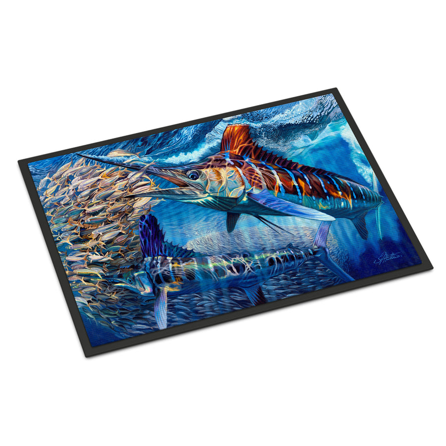 White Night White Marlin Indoor or Outdoor Mat 24x36 Image 1