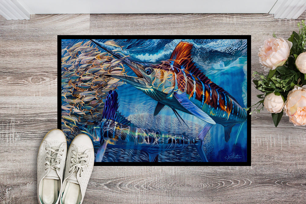 White Night White Marlin Indoor or Outdoor Mat 24x36 Image 2