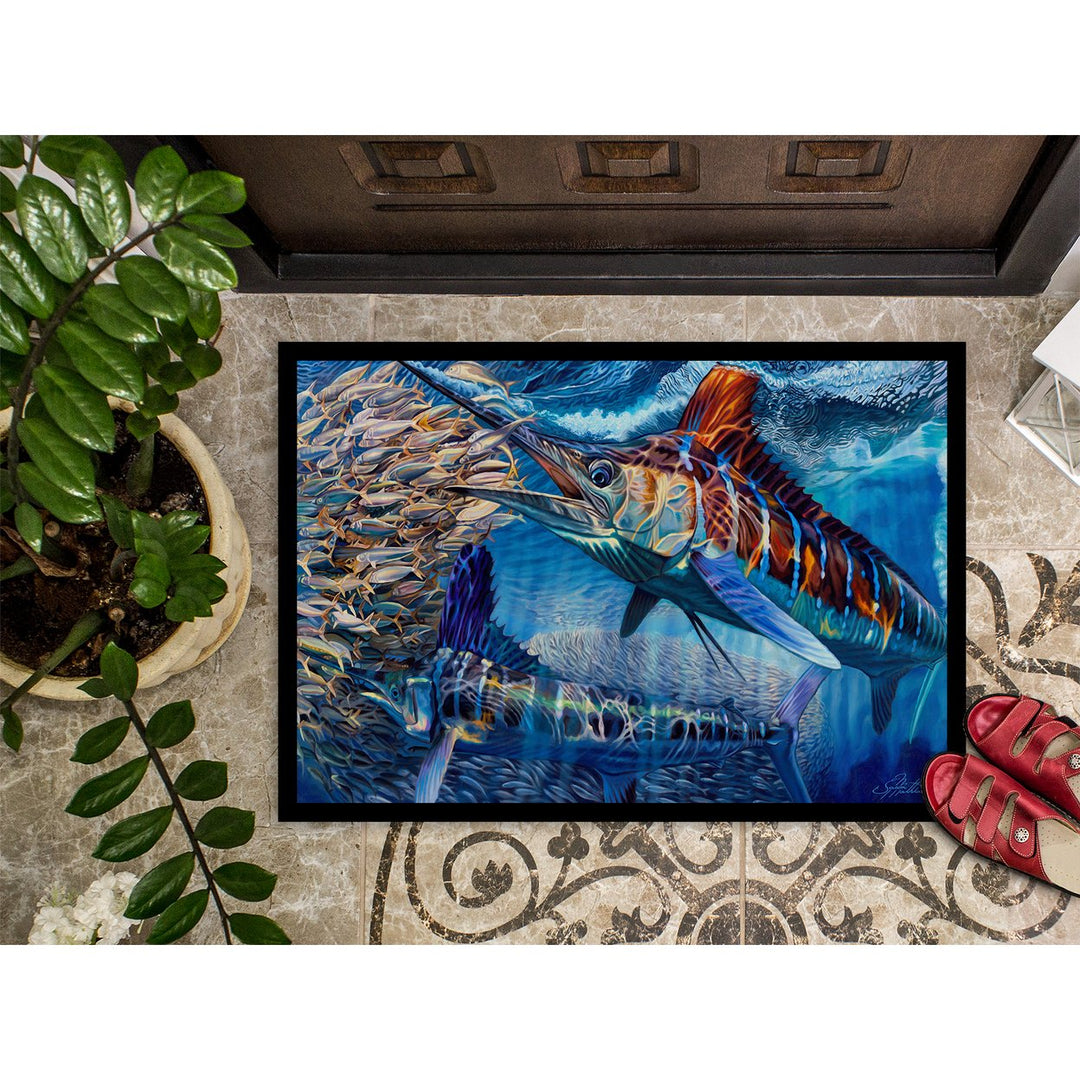 White Night White Marlin Indoor or Outdoor Mat 24x36 Image 3