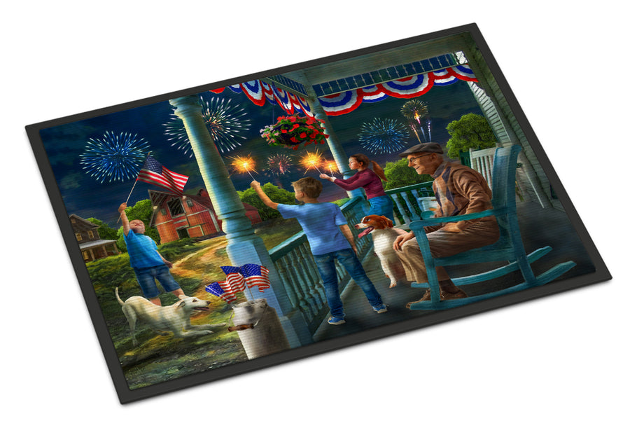 4th of July at Grandpas USA Indoor or Outdoor Mat 24x36 Image 1