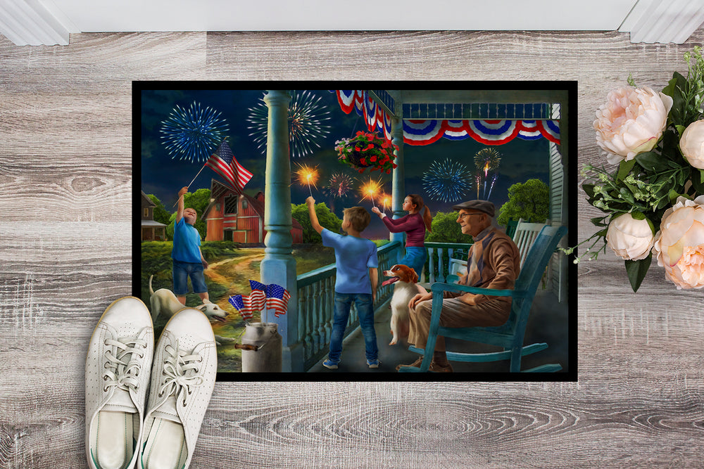 4th of July at Grandpas USA Indoor or Outdoor Mat 24x36 Image 2