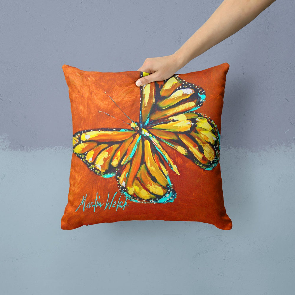 Monarch Butterfly Fabric Decorative Pillow MW1339PW1414 Image 2