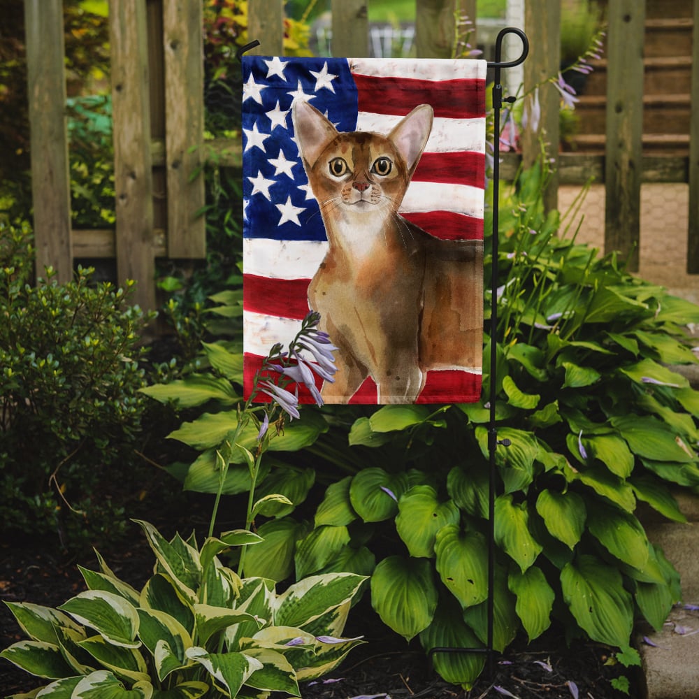 Abyssinian American Flag Flag Garden Size Image 2