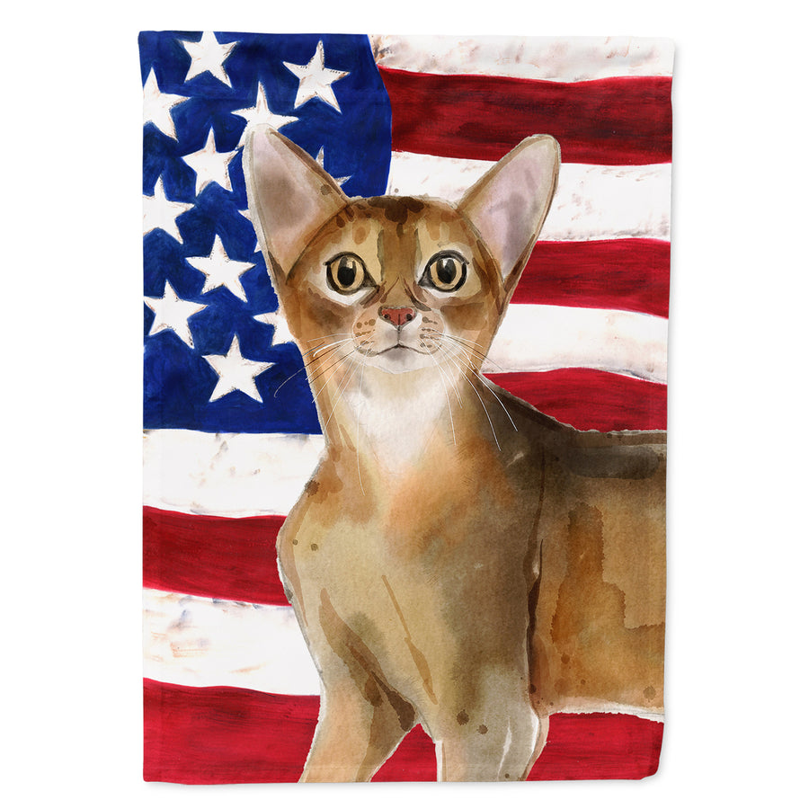 Abyssinian American Flag Flag Canvas House Size Image 1