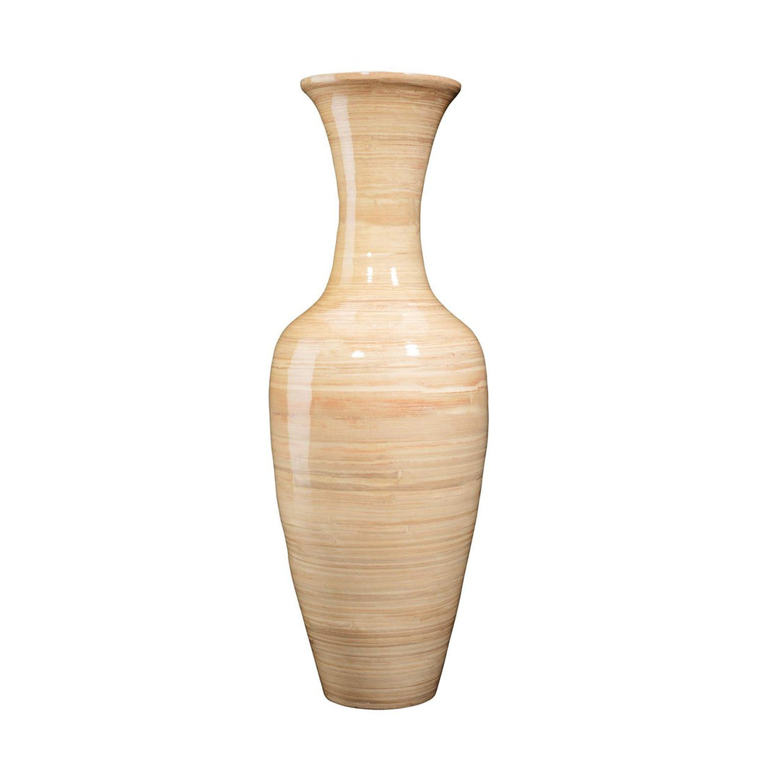 Handcrafted 28 In Tall Bamboo Vase Decorative Classic Floor Vase for Flowers Image 1