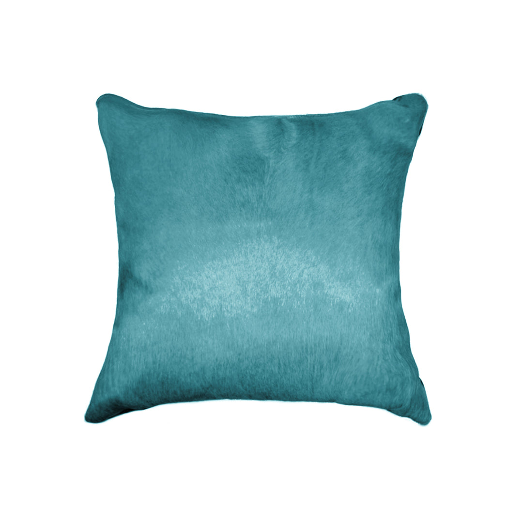 Natural  Torino Cowhide Pillow  1-Piece  Sky blue Image 3