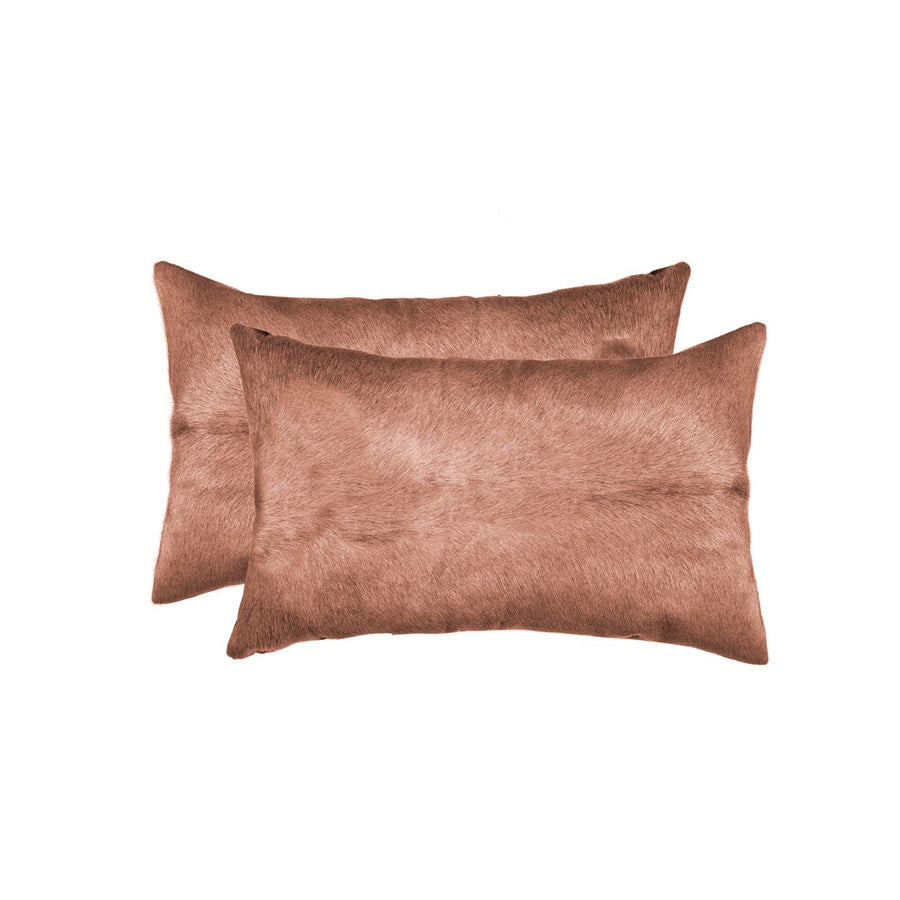 Natural  Torino Cowhide Pillow  2-Piece  Brown Image 1