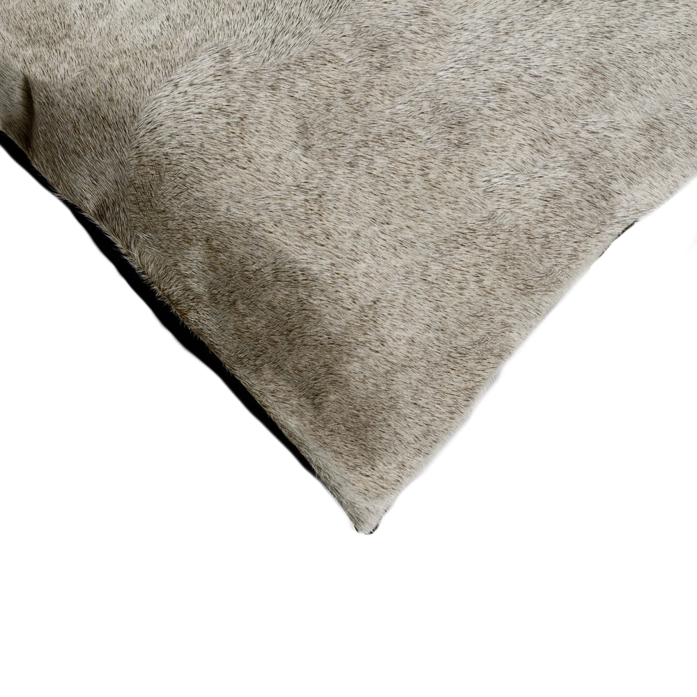 Natural  Torino Cowhide Pillow  2-Piece  Grey Image 2