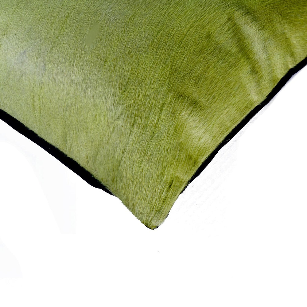 Natural  Torino Cowhide Pillow  2-Piece  Lime Image 2