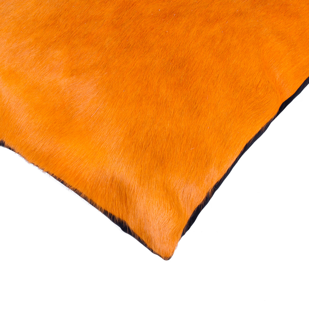 Natural  Torino Cowhide Pillow  2-Piece  Orange Image 2