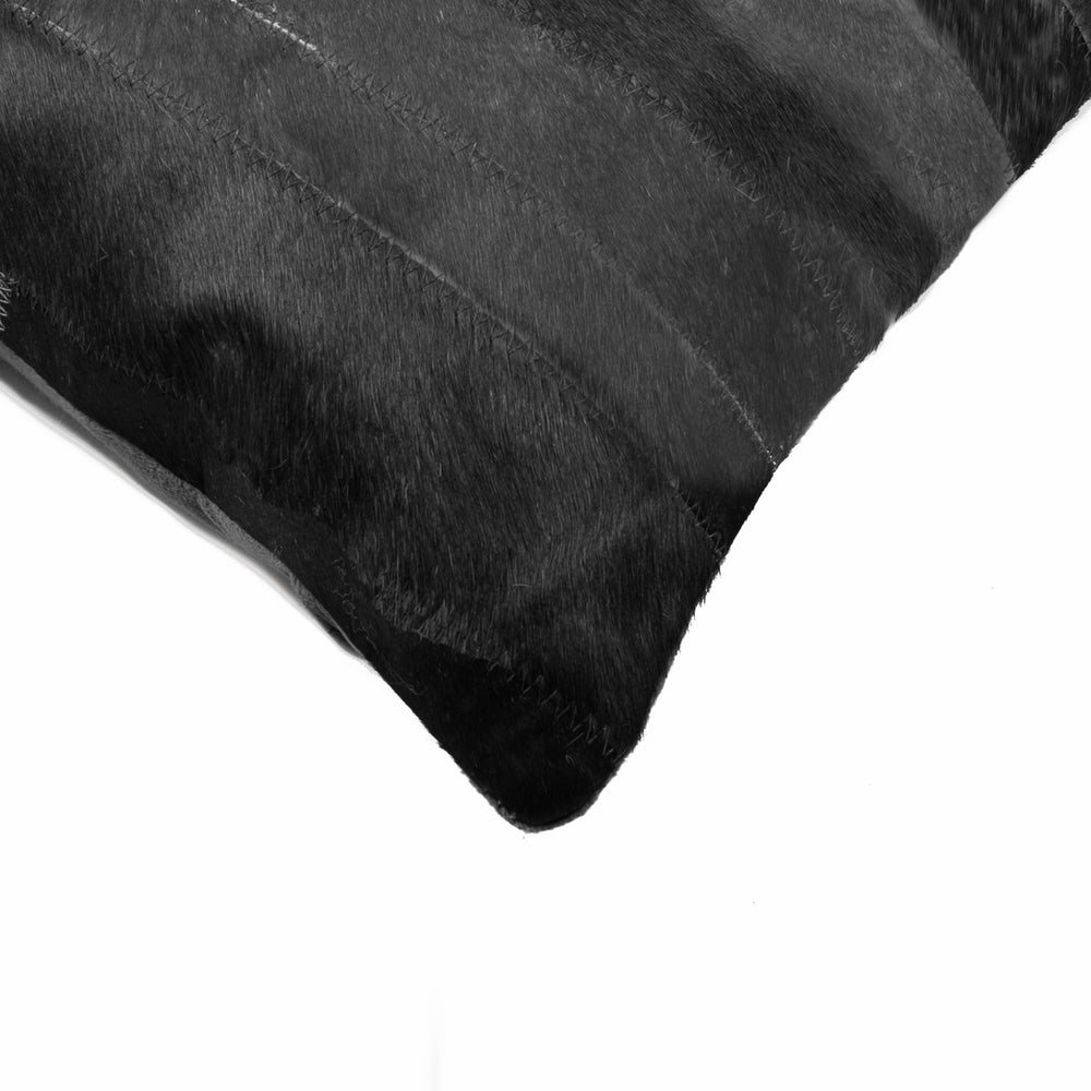 Natural  Torino Madrid Cowhide Pillow  1-Piece  Black Image 2