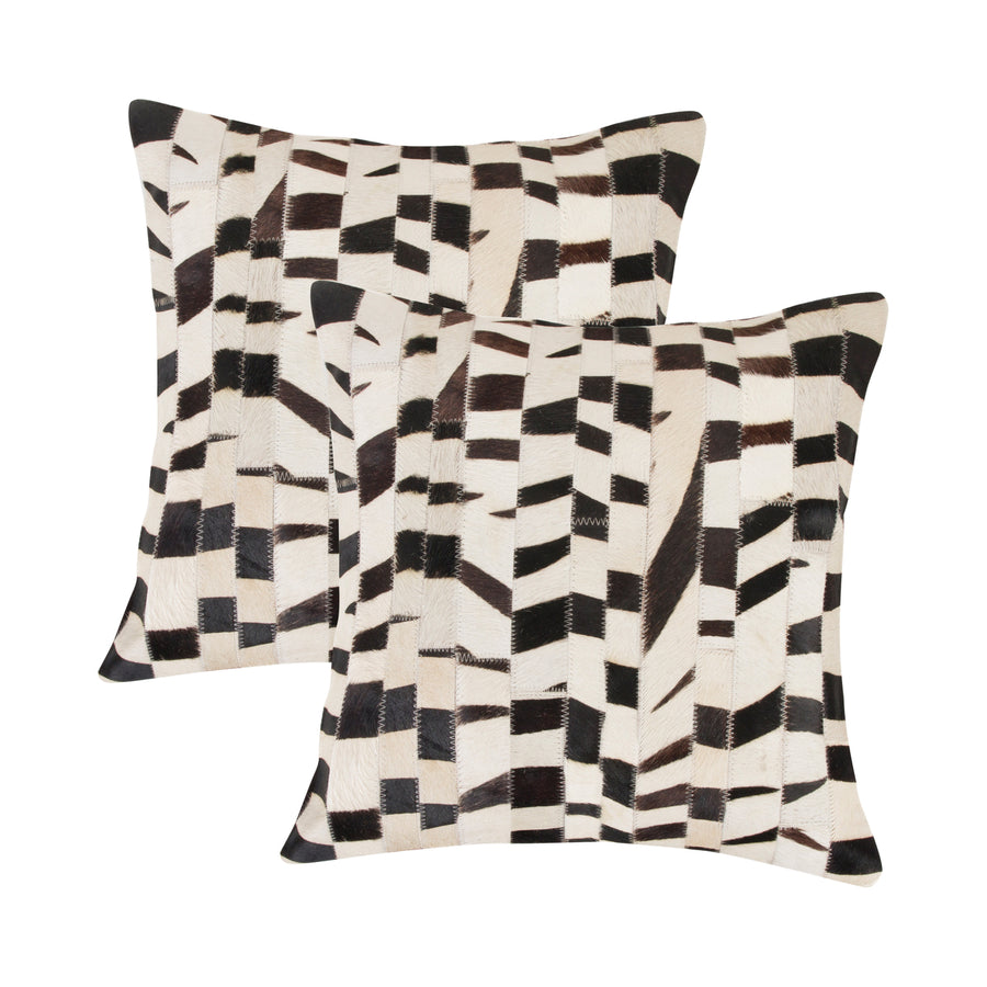 Natural  Torino Madrid Cowhide Pillow  2-Piece  18"x18" Image 1