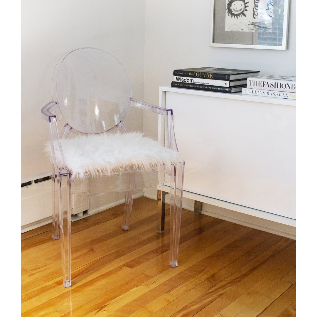 Luxe  Laredo Faux Sheepskin Chair Pad  2-Piece  17"x17"  5 Image 4