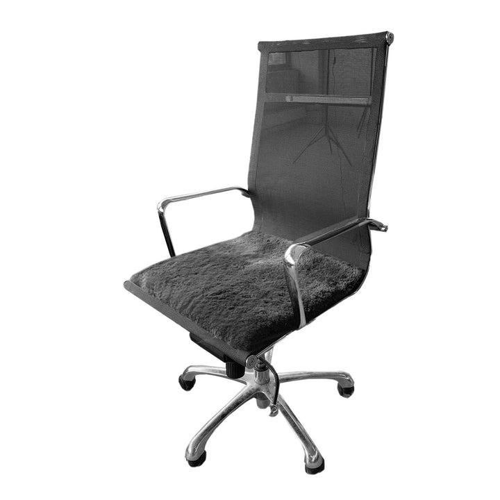 Natural Medical Classic Sheepskin Chair Pad  4-Piece  Grey  17"x17" Image 5
