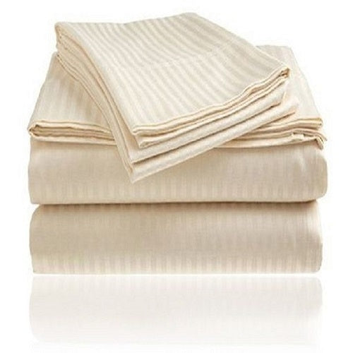 Embossed Striped Bed Sheet Collection (4-Piece) Image 4