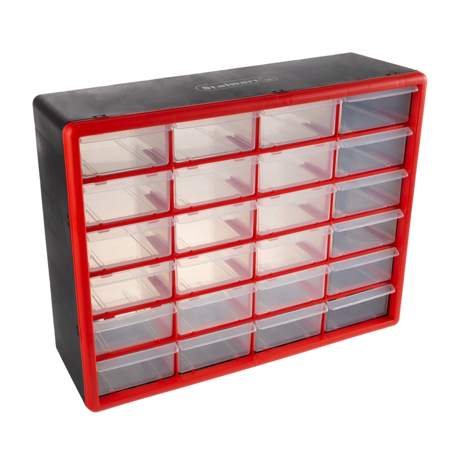 24 Drawers Storage Box Tools Crafts Beads Table Top Wall Mountable 20 x 15 In Image 1