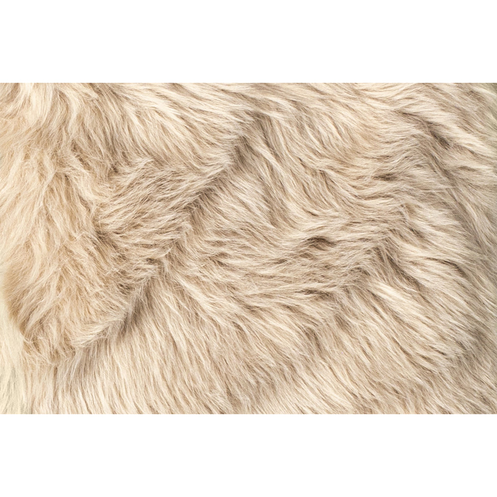 Luxe  Laredo Faux Sheepskin Chair Pad  Taupe  17"x17" Image 2