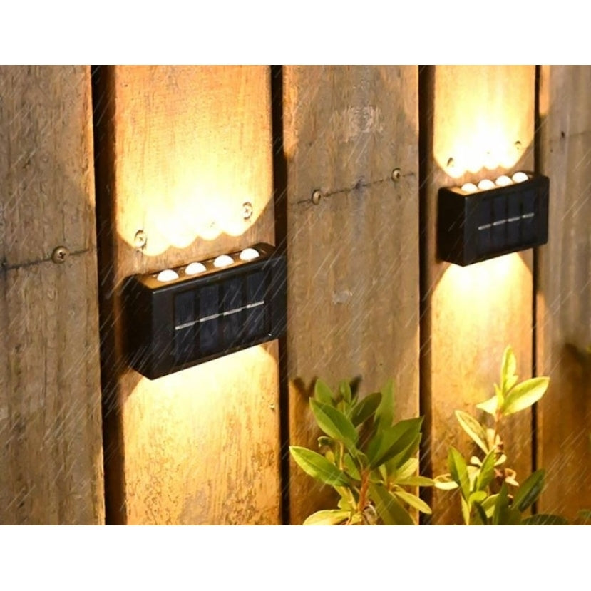 4-Pack Solar Outdoor Wall LED Light Image 2