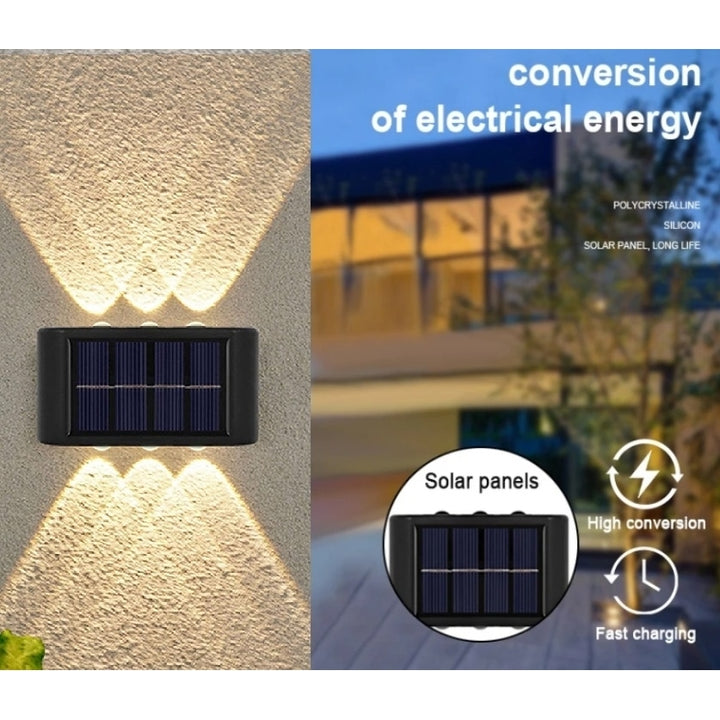 4-Pack Solar Outdoor Wall LED Light Image 3