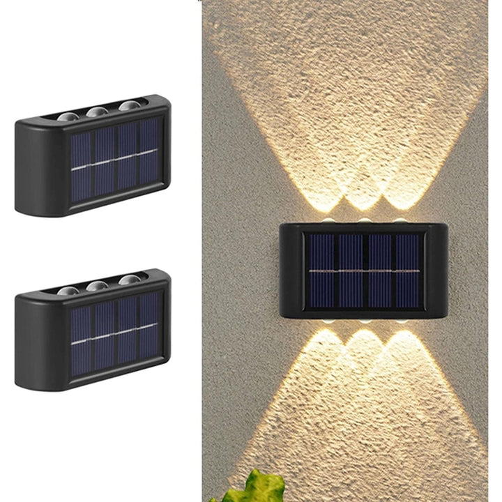 4-Pack Solar Outdoor Wall LED Light Image 4