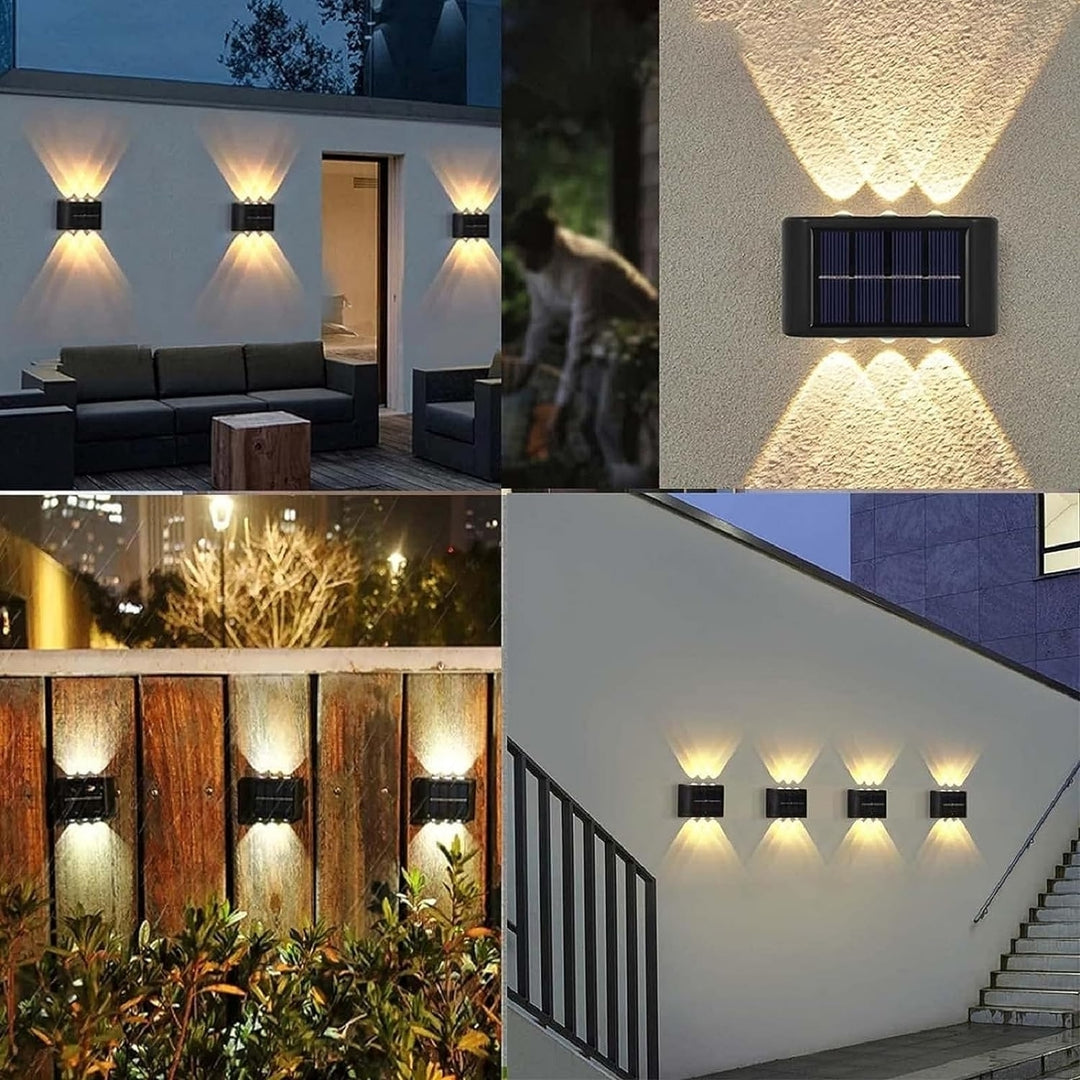 4-Pack Solar Outdoor Wall LED Light Image 6