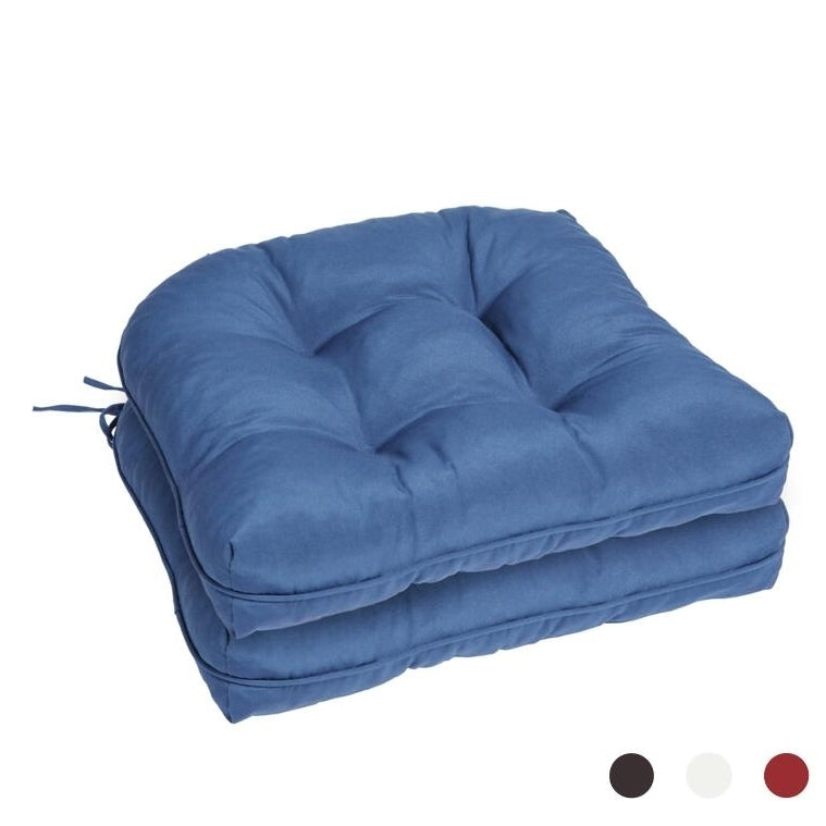 Outdoor Patio Seat Cushion Set of 2-Waterproof Indoor Outdoor cushion Image 1