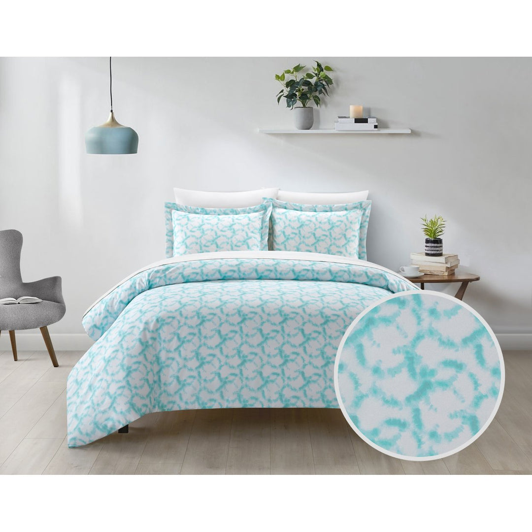 Khrissie 2 or 3 Piece Duvet Cover Set Watercolor Overlapping Rings Pattern Image 7