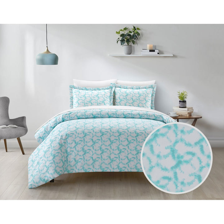 Khrissie 2 or 3 Piece Duvet Cover Set Watercolor Overlapping Rings Pattern Image 1