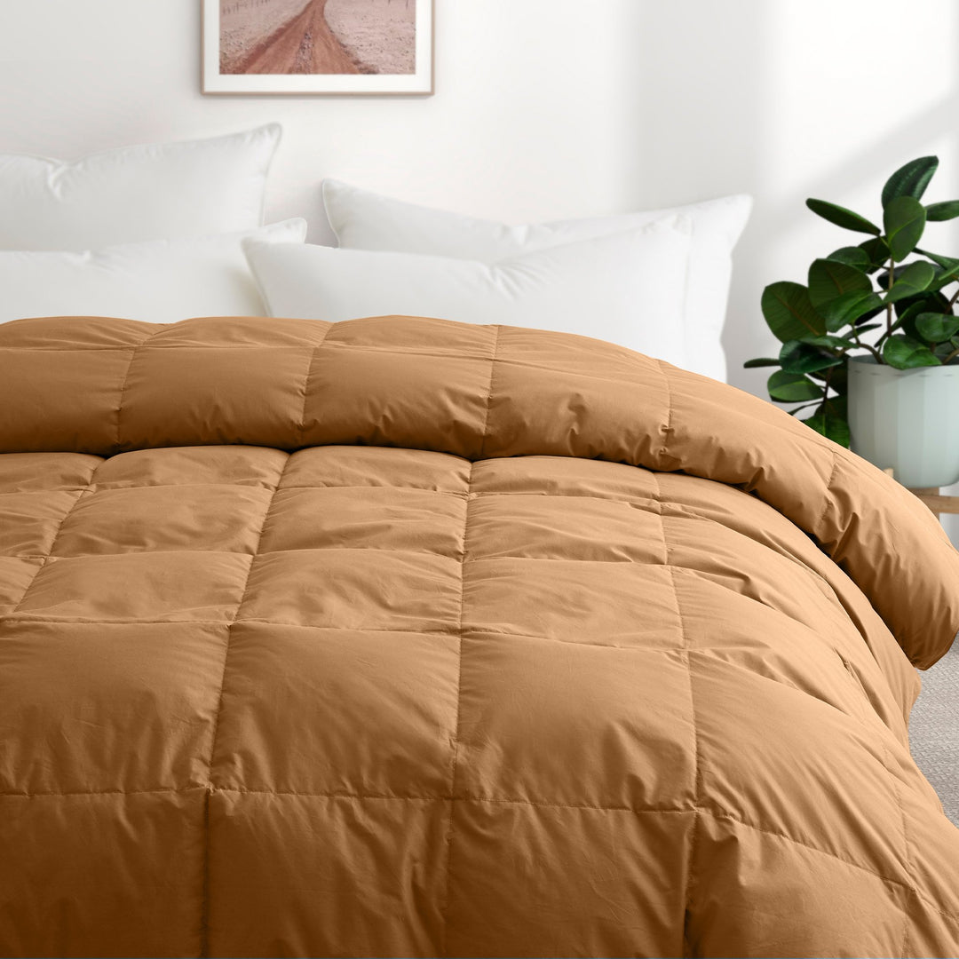 All Season Organic Cotton Comforter Filled with Down and Feather Fiber Image 7