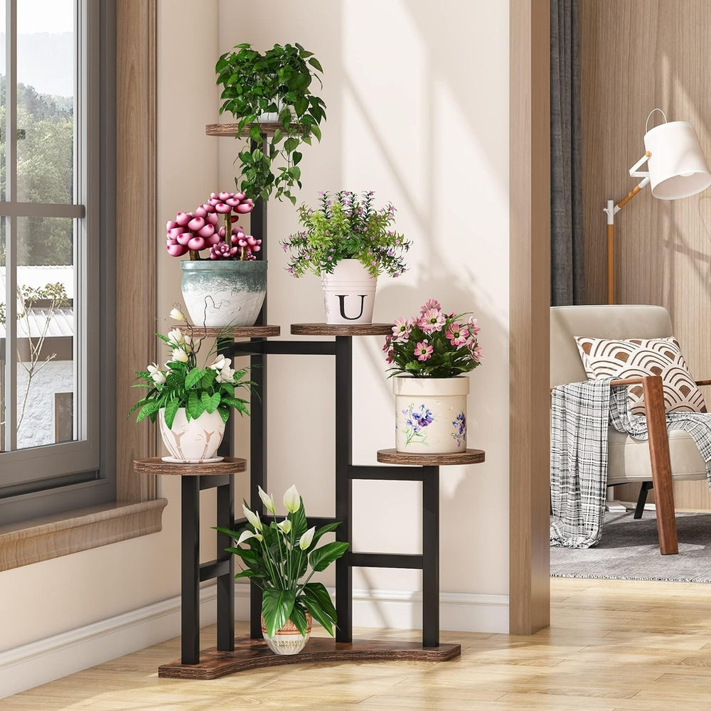 Tribesigns Corner Plant Stand Indoor, 6 Tiered Plant Shelf Flower Stand, Tall Multiple Potted Plant Holder Rack Planter Image 2