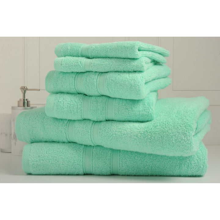 Bibb Home 6-Piece Zero Twist Egyptian Cotton Towel Set Image 3