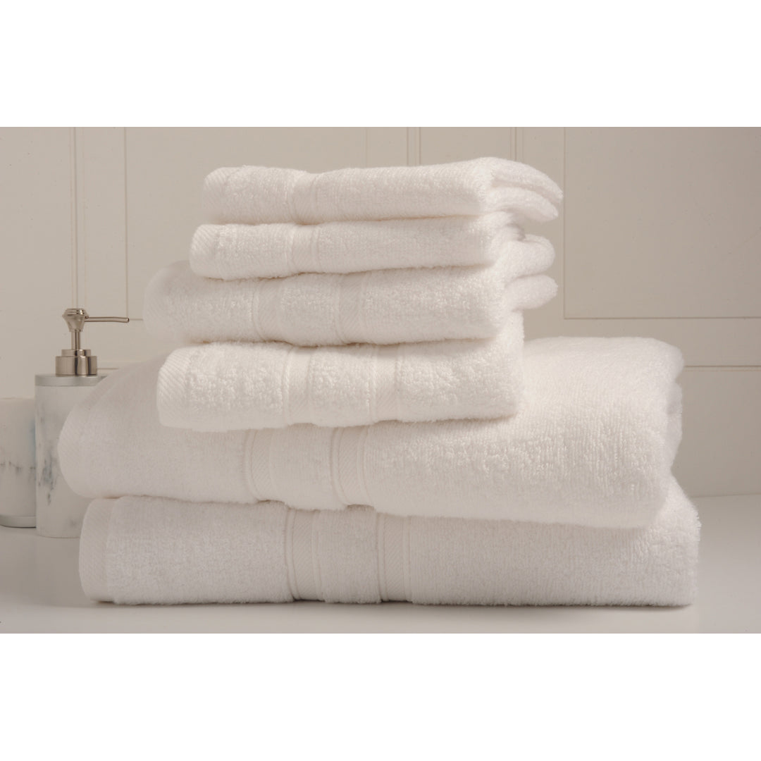 Bibb Home 6-Piece Zero Twist Egyptian Cotton Towel Set Image 7