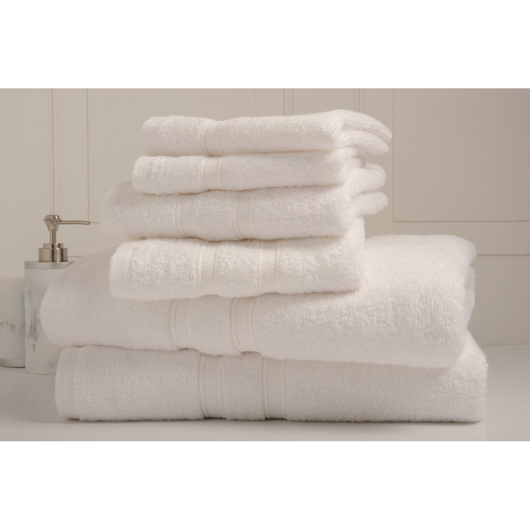 Bibb Home 6-Piece Zero Twist Egyptian Cotton Towel Set Image 1