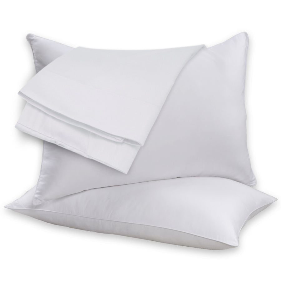 BeautySleep 2 Pack Feather Cotton Pillow Set Image 1