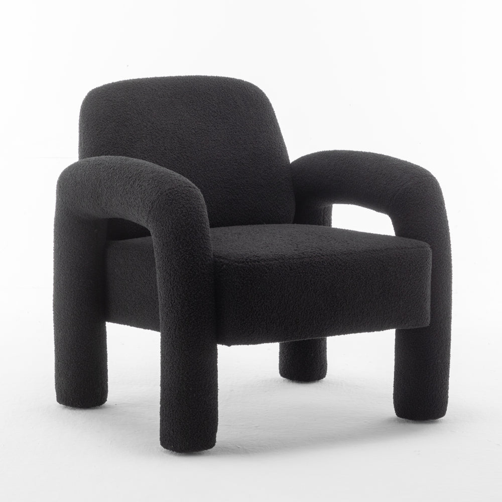 Modern Unique Design Upholstered Accent Chair for Living Room Image 2