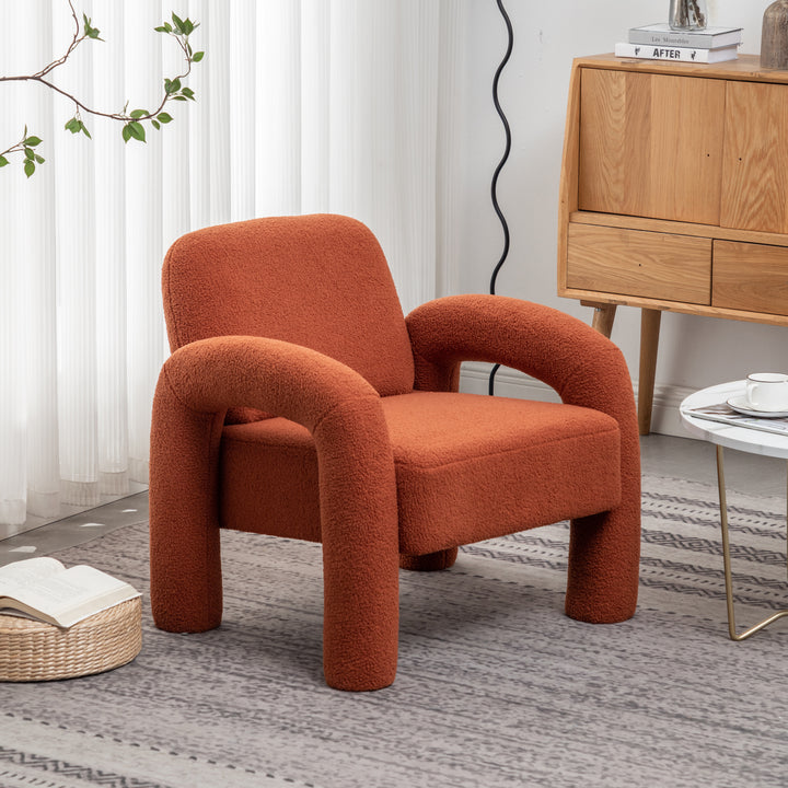 Modern Unique Design Upholstered Accent Chair for Living Room Image 3