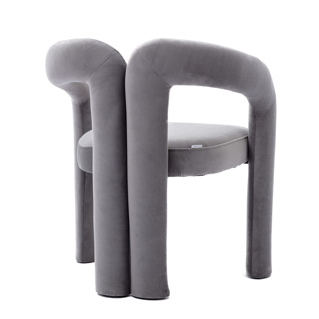 SEYNAR Contemporary Upholstered Accent Dining Chair, Armchair, Set of 2-Grey Image 5