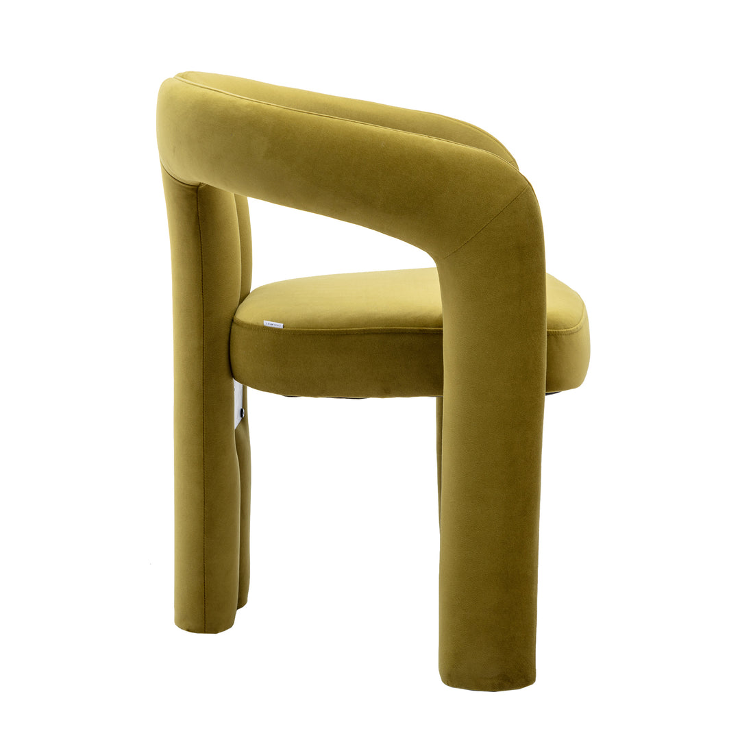 SEYNAR Contemporary Upholstered Accent Dining Chair, Armchair, Set of 2-Olive Image 4