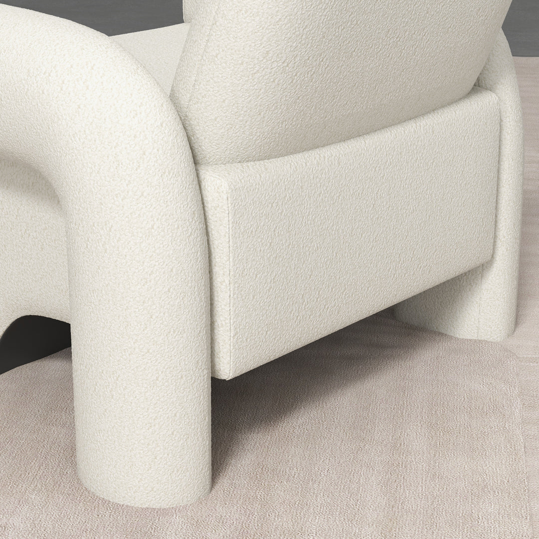 SEYNAR Mid Century Modern Velvet Rolled Accent Armchair, set of 2 Image 9