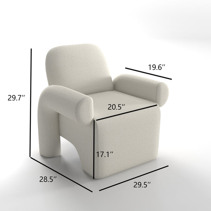 SEYNAR Mid Century Modern Velvet Rolled Accent Armchair, set of 2 Image 12