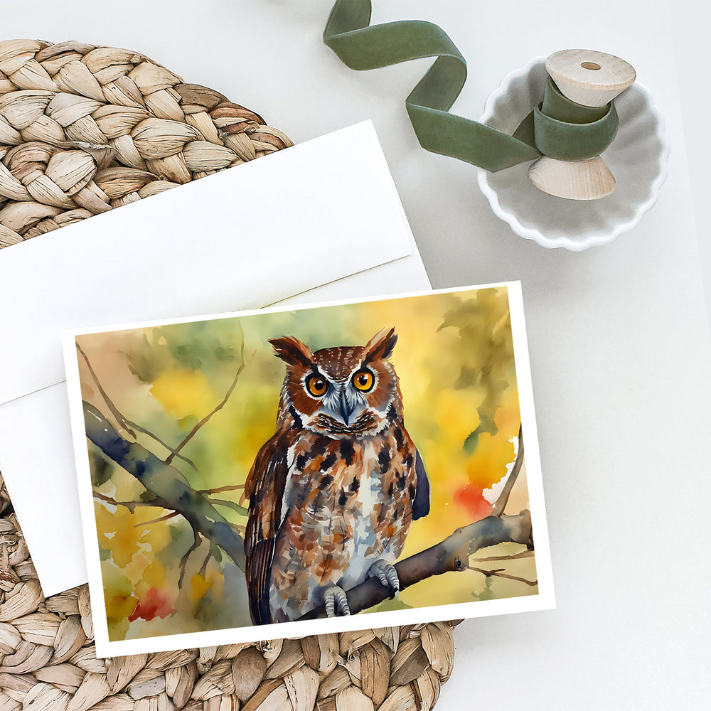 Eastern Screech Owl Greeting Cards Pack of 8 Image 2