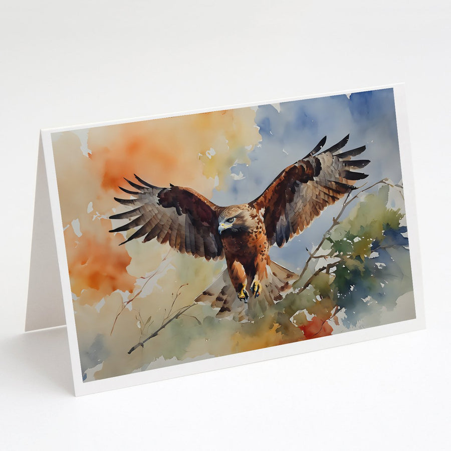 Hawk Greeting Cards Pack of 8 Image 1