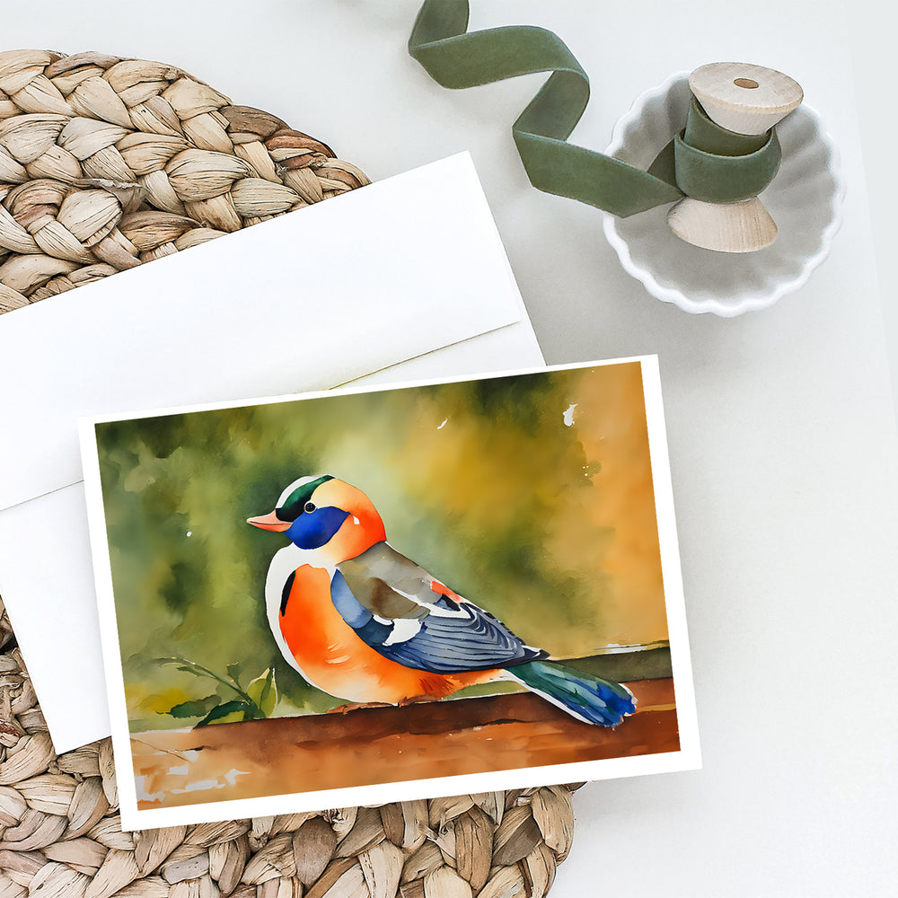 Mandarin Duck Greeting Cards Pack of 8 Image 2