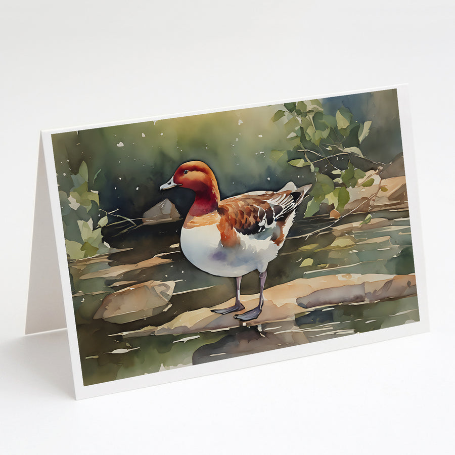 Redhead Duck Greeting Cards Pack of 8 Image 1