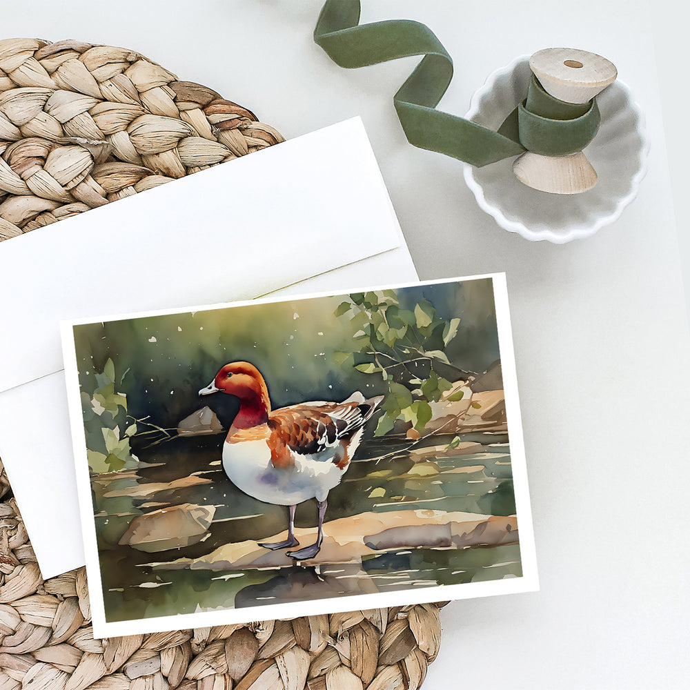 Redhead Duck Greeting Cards Pack of 8 Image 2