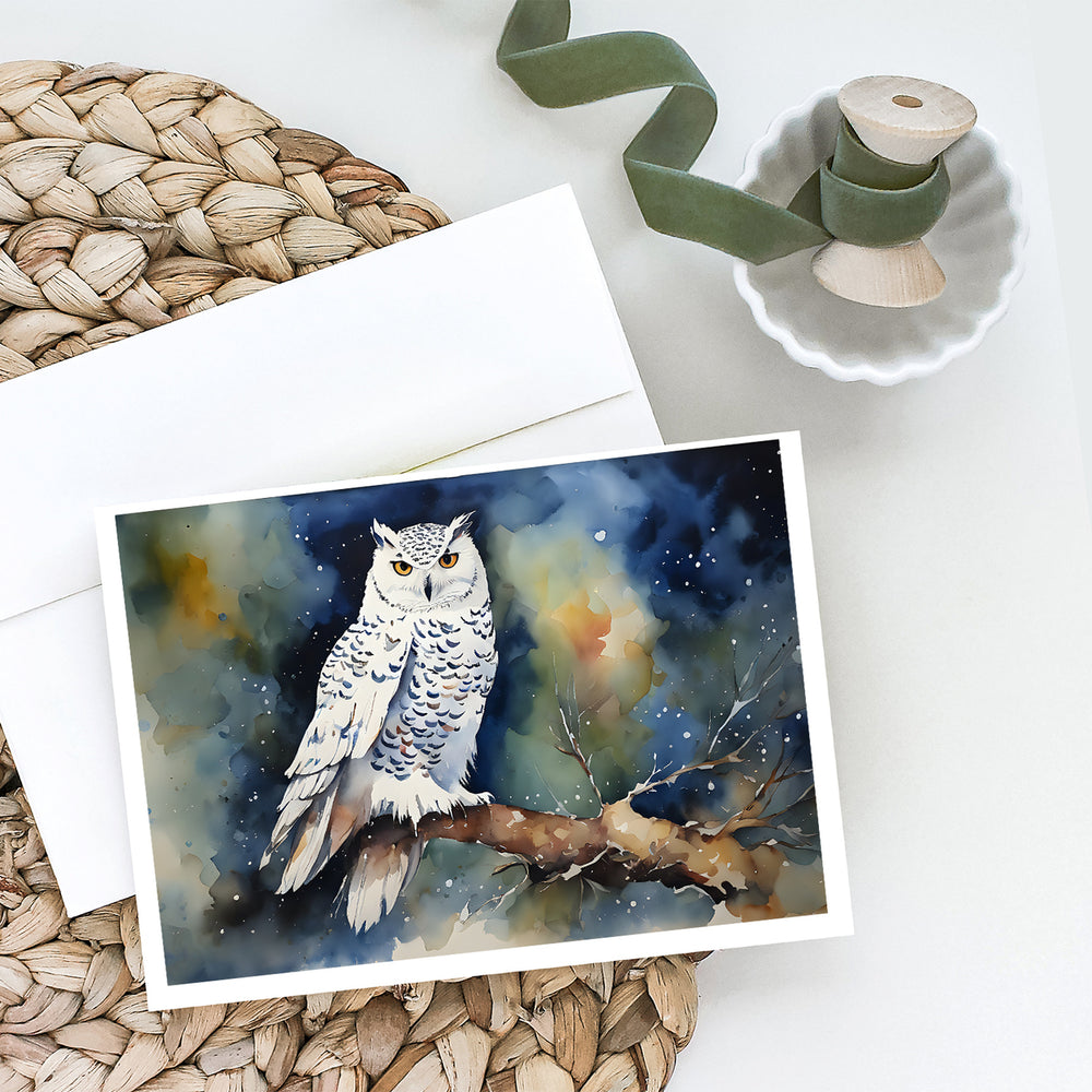 Snowy Owl Greeting Cards Pack of 8 Image 2