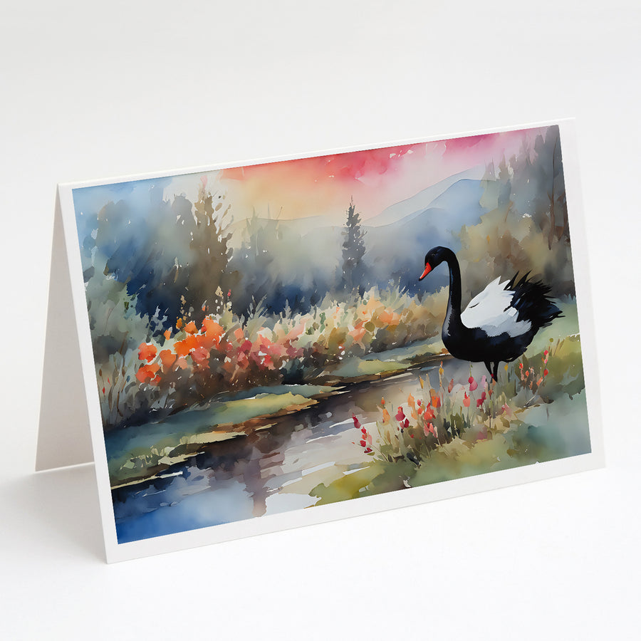 Black Swan Greeting Cards Pack of 8 Image 1