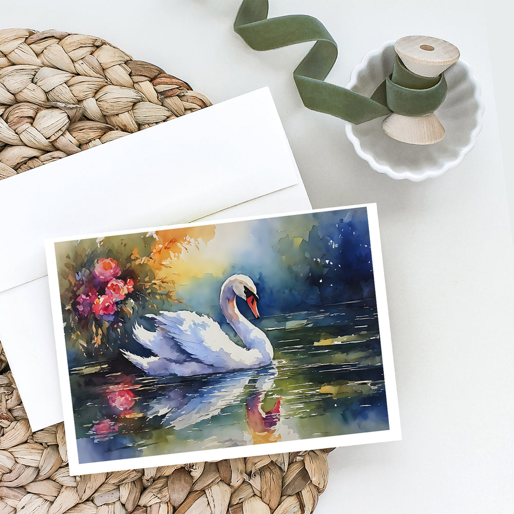 Swan Greeting Cards Pack of 8 Image 2
